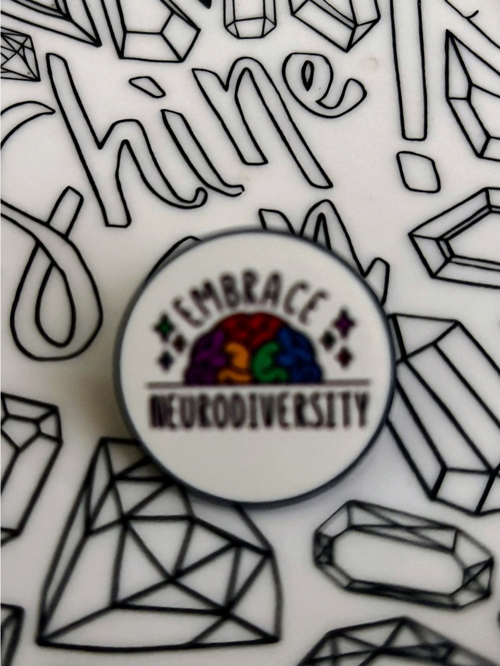 Multicolor Embrace Neurodiversity Enamel Pin